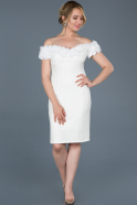 Короткое Платье На Приглашение Белый ABK511