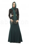 Вечерняя Одежда Хиджаб Изумрудно-зеленый S3658