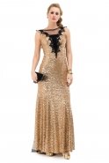 Длинное Вечернее Платье Золотой M1379