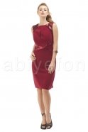 Короткое Вечернее Платье Бордовый O7081