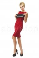 Короткое Вечернее Платье красный C5105
