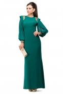Вечерняя Одежда Хиджаб Изумрудно-зеленый S3544