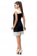 Короткое Вечернее Платье Белый-Темно-синий N95957