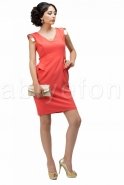 Короткое Вечернее Платье Оранжево-Красный A6632