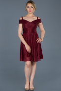 Короткое Выпускное Платье Бордовый ABK520