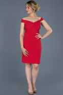 Короткое Платье На Приглашение красный ABK523