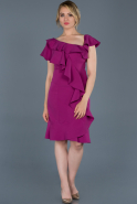 Короткое Платье На Приглашение Светлая Фуксия ABK525