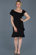 Короткое Платье На Приглашение Черный ABK525