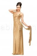 Длинное Вечернее Платье Золотой F434