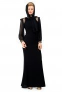Вечерняя Одежда Хиджаб Черный S3544