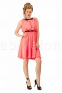 Короткое Вечернее Платье розовый O3245