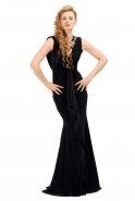 Длинное Вечернее Платье Черный F713
