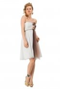 Короткое Вечернее Платье Белый S3445
