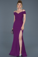 Длинное Вечернее Платье Русалка Пурпурный ABU742