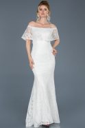 Длинное Помолвочное Платье Белый ABU760