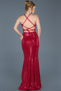 Длинное Выпускное Платье Русалка красный ABU761