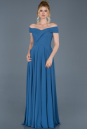 Длинное Помолвочное Платье Индиго ABU1363