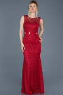 Длинное Вечернее Платье Русалка красный ABU773