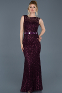 Длинное Вечернее Платье Русалка Пурпурный ABU773