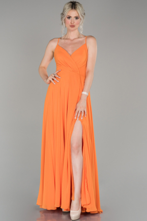 Длинное Выпускное Платье Оранжевый ABU1305