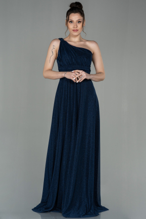 Длинное Вечернее Платье Темно-синий ABU2834