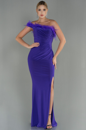Длинное Вечернее Платье Русалка Пурпурный ABU3048