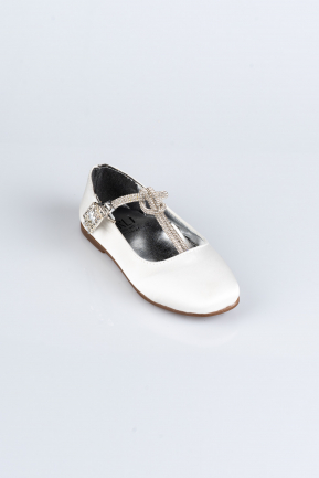 Сатиновая Детская Обувь Белый HR185