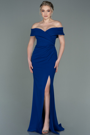 Длинное Вечернее Платье Ярко-синий ABU3156