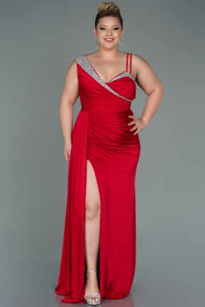 Длинное Свободное Вечернее Платье красный ABU3148
