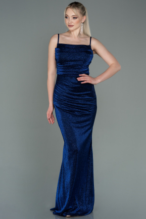 Длинное Выпускное Платье Ярко-синий ABU3182