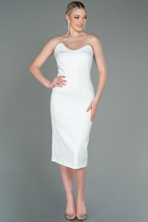 Миди Пригласительное Платье Белый ABK1795
