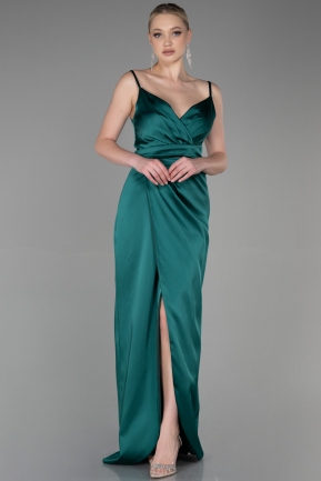 Длинное Помолвочное Платье Изумрудно-зеленый ABU564