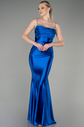 Длинное Вечернее Платье Ярко-синий ABU3334