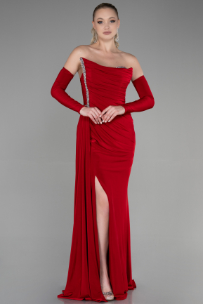 Длинное Вечернее Платье красный ABU3342