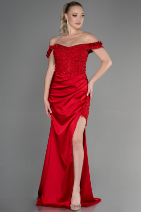 Длинное Вечернее Платье красный ABU3384
