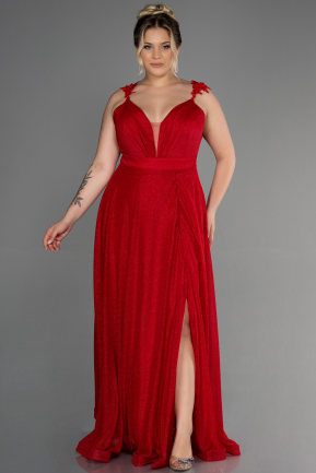 Длинное Свободное Вечернее Платье красный ABU3174