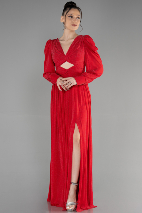 Длинное Вечернее Платье красный ABU3103