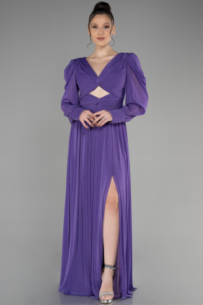 Длинное Вечернее Платье Пурпурный ABU3103