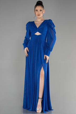 Длинное Вечернее Платье Ярко-синий ABU3103