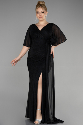 вечернее платье большого размера Длинный Черный ABU3646