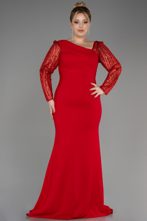 Свадебное Платье Большого Размера Длинный красный ABU3713