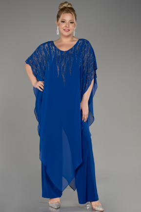 Вечернее Платье Большого Размера Сифон Ярко-синий ABT111