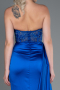 Платье на выпускной большого размера Длинный Атласный Ярко-синий ABU3855