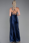 Длинное Выпускное Платье Темно-синий ABU3247