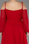 Платье для помолвки большого размера Длинный Сифон Красный ABU3915