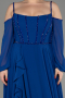 Платье для помолвки большого размера Длинный Сифон Ярко-синий ABU3915