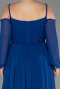 Платье для помолвки большого размера Длинный Сифон Ярко-синий ABU3915