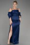 Платье для помолвки большого размера Длинный Темно-синий ABU3921