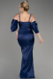 Платье для помолвки большого размера Длинный Темно-синий ABU3921