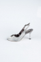 Вечерняя Обувь С лазерной резкой Платиновый MJ4101